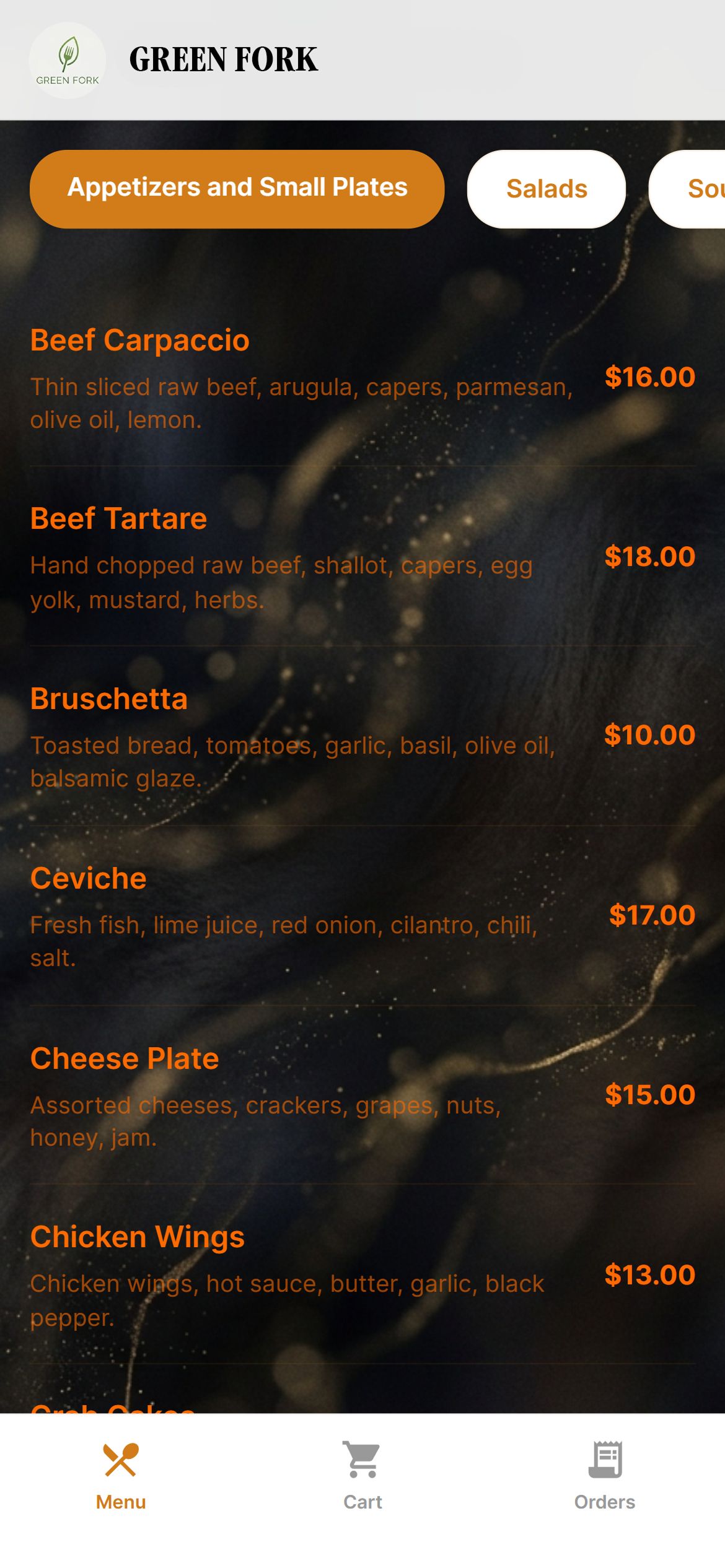 Vibrant Menu Theme