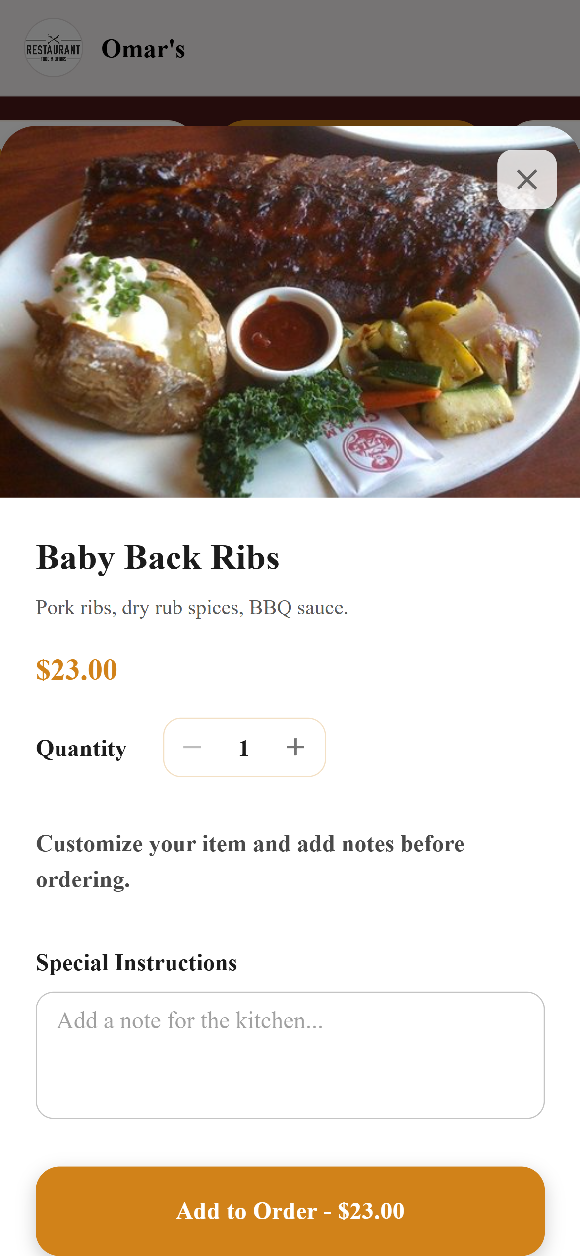 Minimal Menu Theme